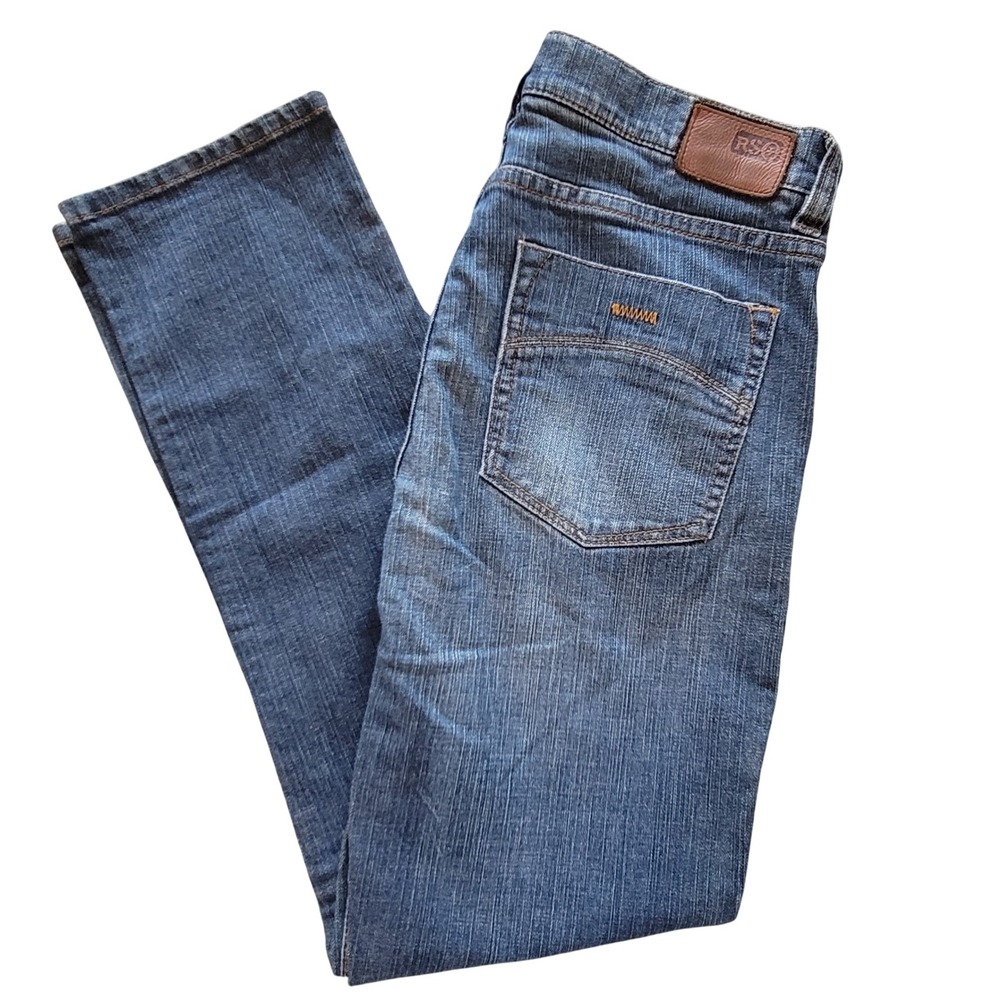 RSQ London Skinny Jeans Mens 32x30 Blue Medium Wash Stretch Denim Pants‎